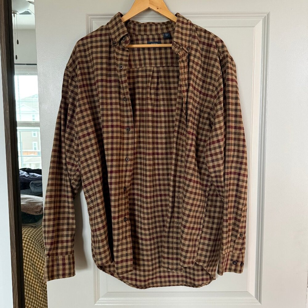 Arrow Plaid Flannel Shirt - Size L
